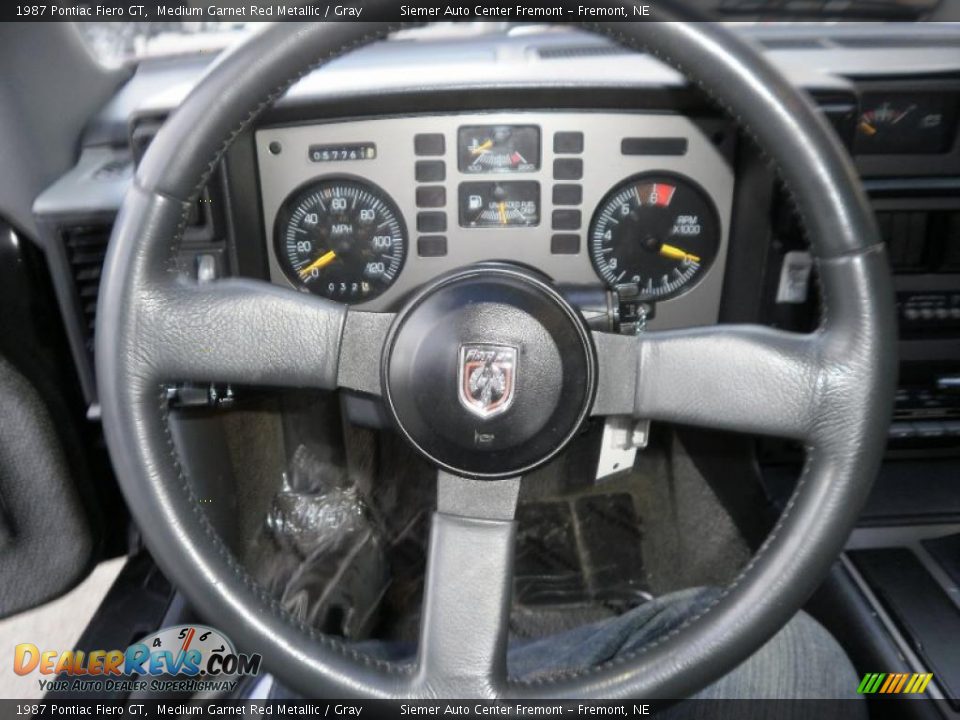 1987 Pontiac Fiero GT Medium Garnet Red Metallic / Gray Photo #10