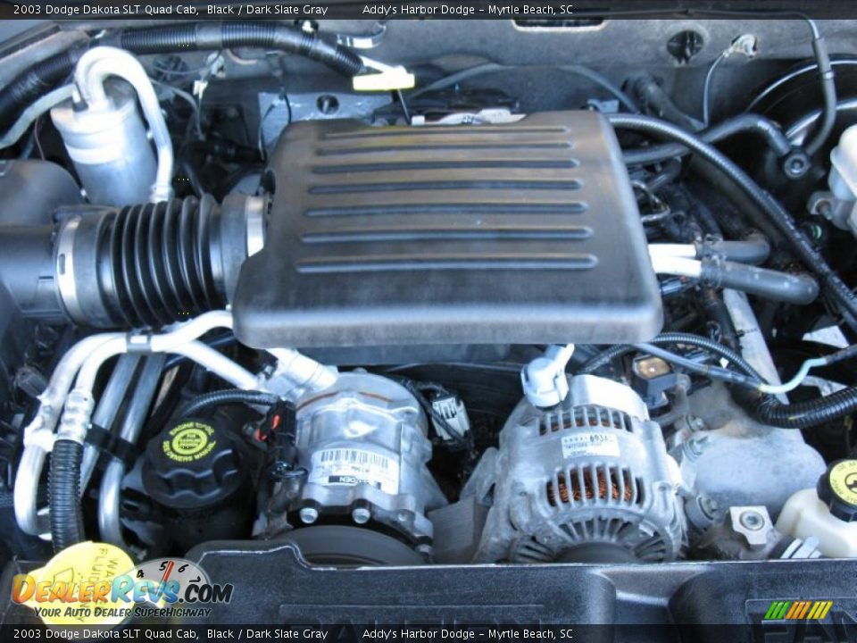 2003 Dodge Dakota SLT Quad Cab Black / Dark Slate Gray Photo #31
