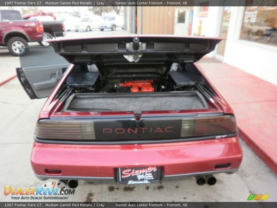 1987 Pontiac Fiero GT Medium Garnet Red Metallic / Gray Photo #19