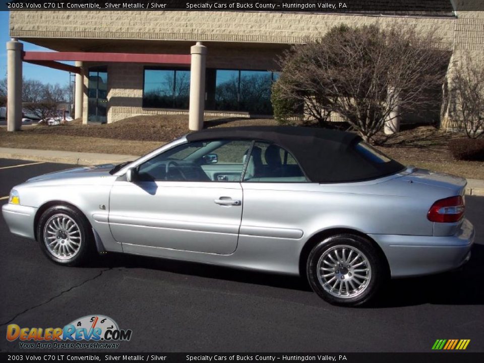 2003 Volvo C70 LT Convertible Silver Metallic / Silver Photo #3