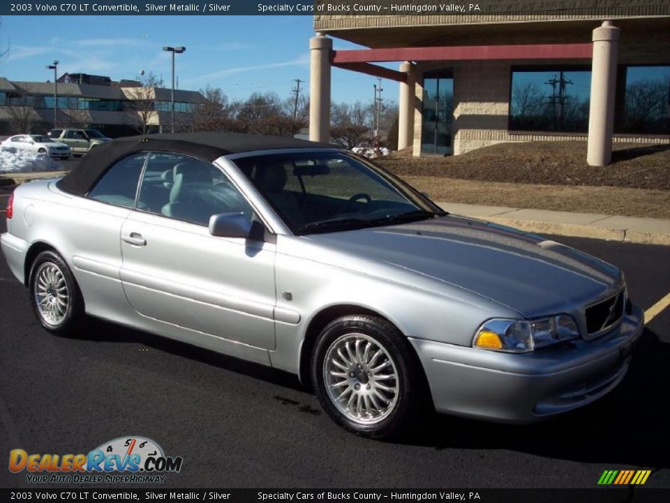 2003 Volvo C70 LT Convertible Silver Metallic / Silver Photo #11