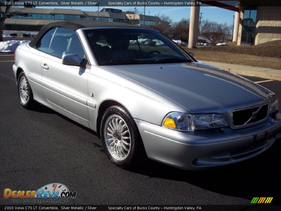 2003 Volvo C70 LT Convertible Silver Metallic / Silver Photo #12