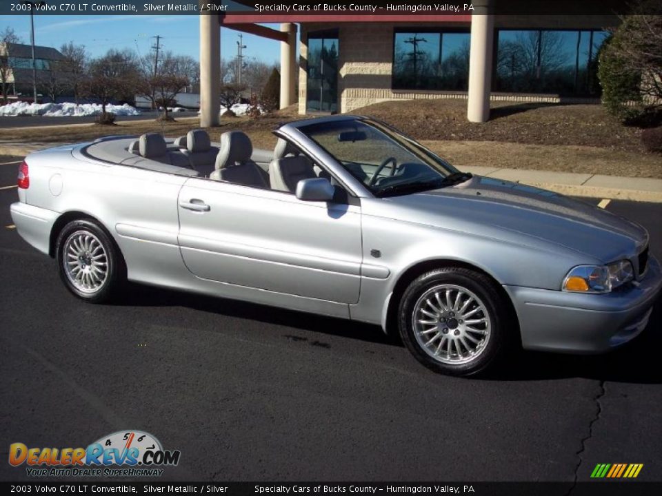 2003 Volvo C70 LT Convertible Silver Metallic / Silver Photo #13