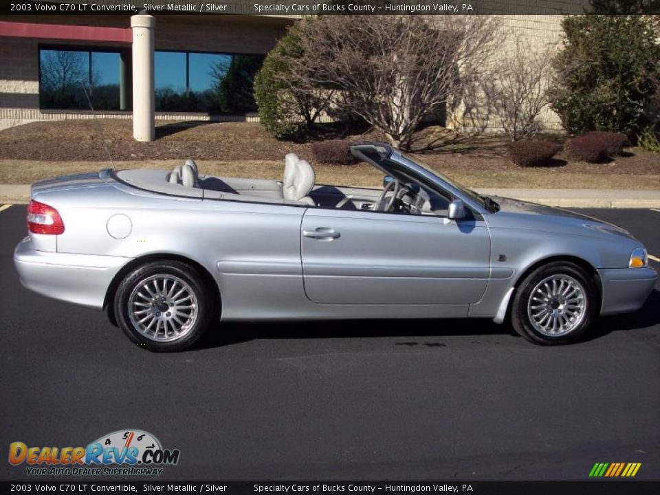 2003 Volvo C70 LT Convertible Silver Metallic / Silver Photo #14