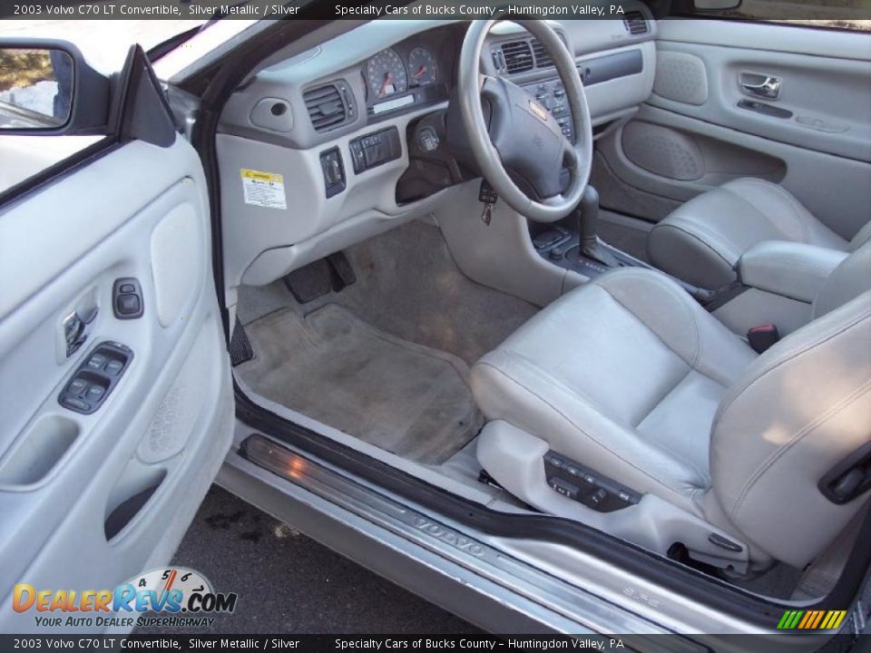 2003 Volvo C70 LT Convertible Silver Metallic / Silver Photo #22