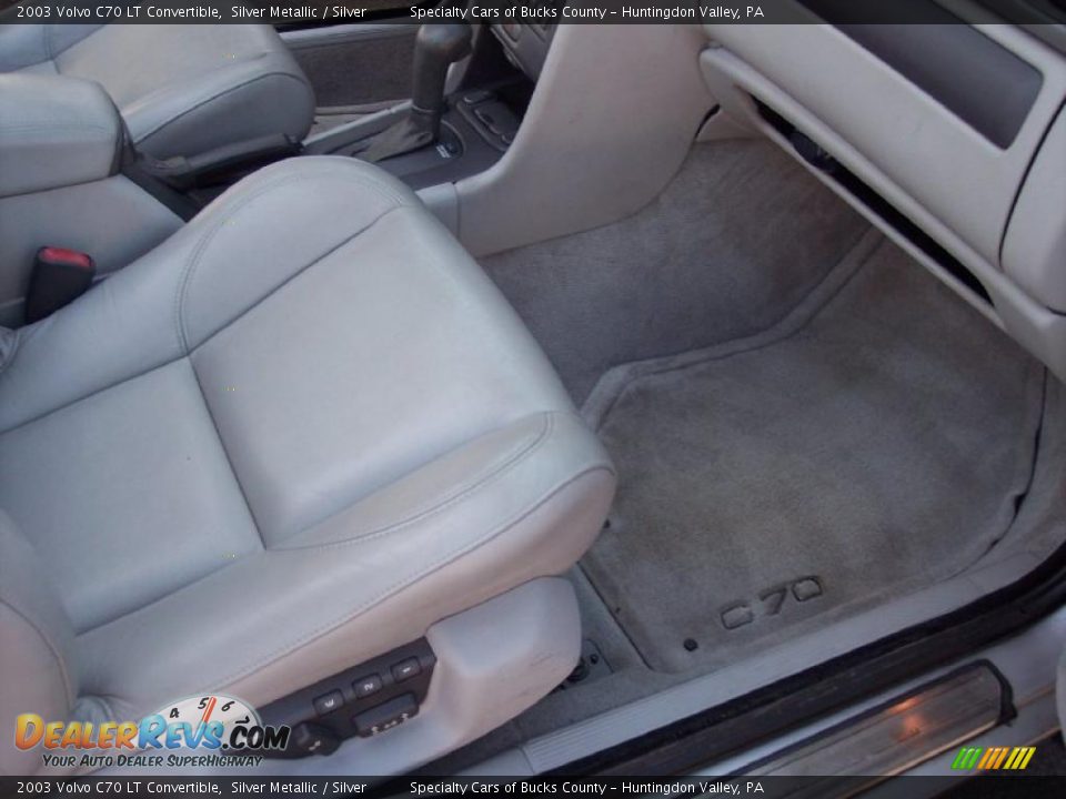 2003 Volvo C70 LT Convertible Silver Metallic / Silver Photo #26
