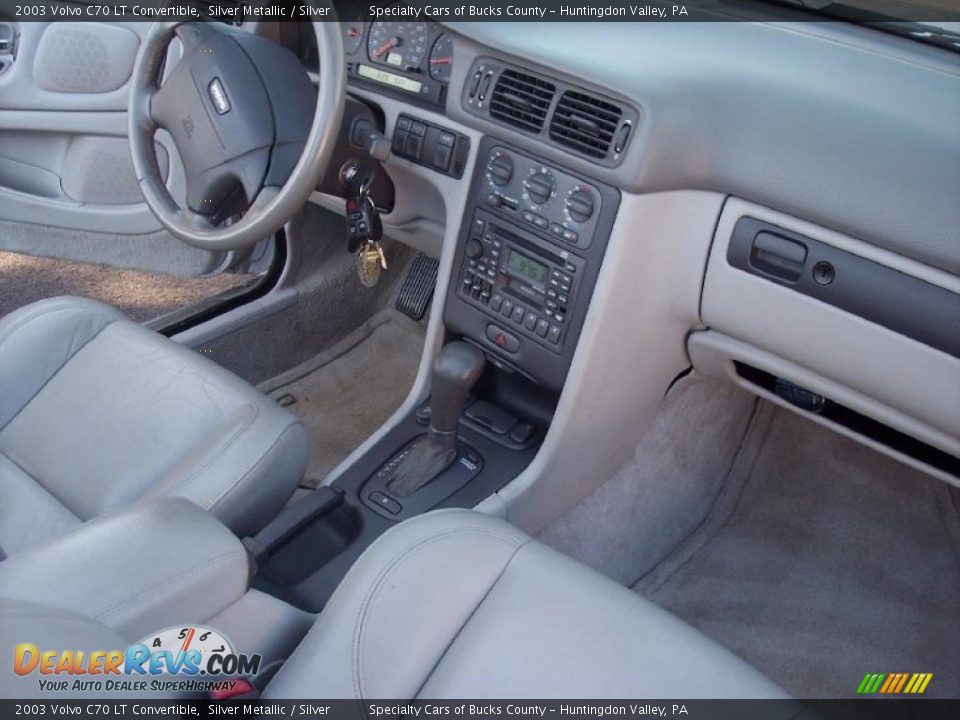 2003 Volvo C70 LT Convertible Silver Metallic / Silver Photo #28