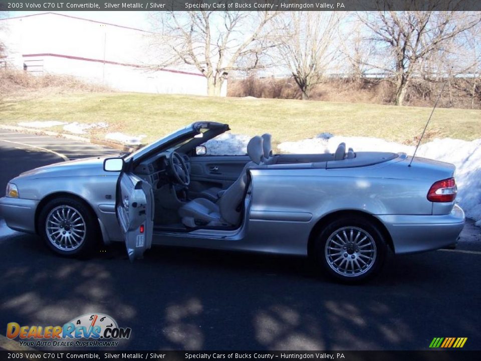 2003 Volvo C70 LT Convertible Silver Metallic / Silver Photo #32