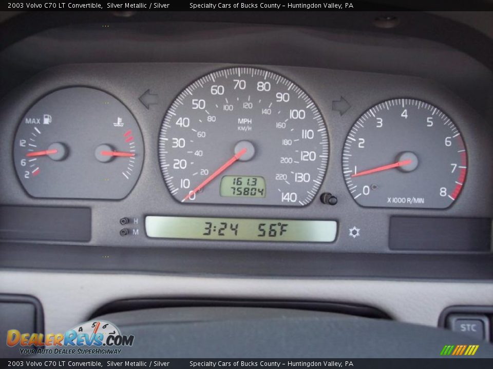 2003 Volvo C70 LT Convertible Silver Metallic / Silver Photo #33