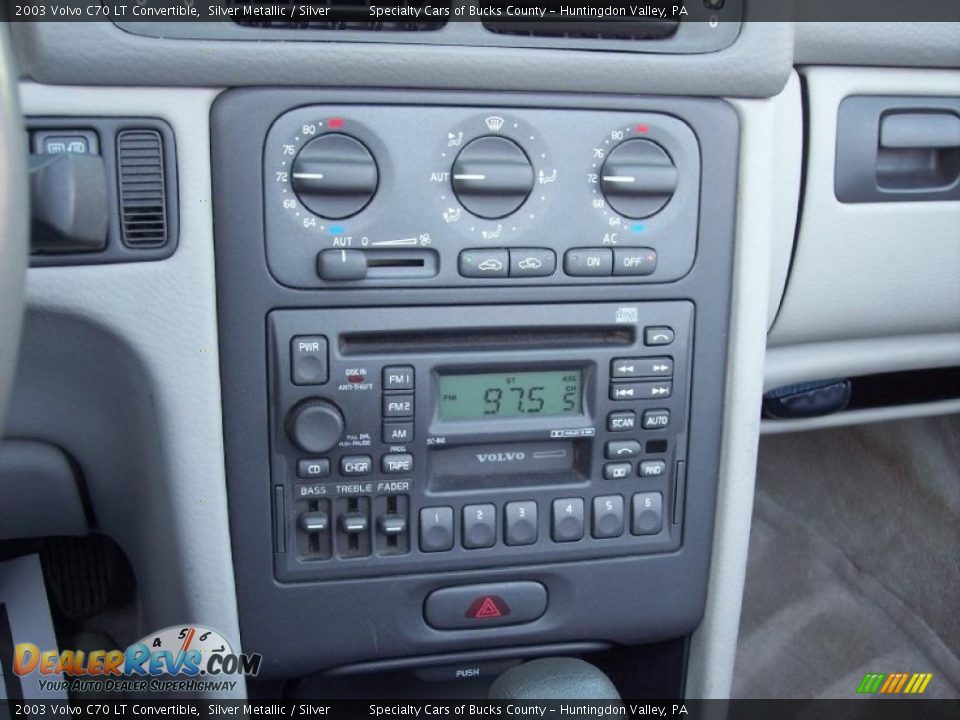 2003 Volvo C70 LT Convertible Silver Metallic / Silver Photo #34