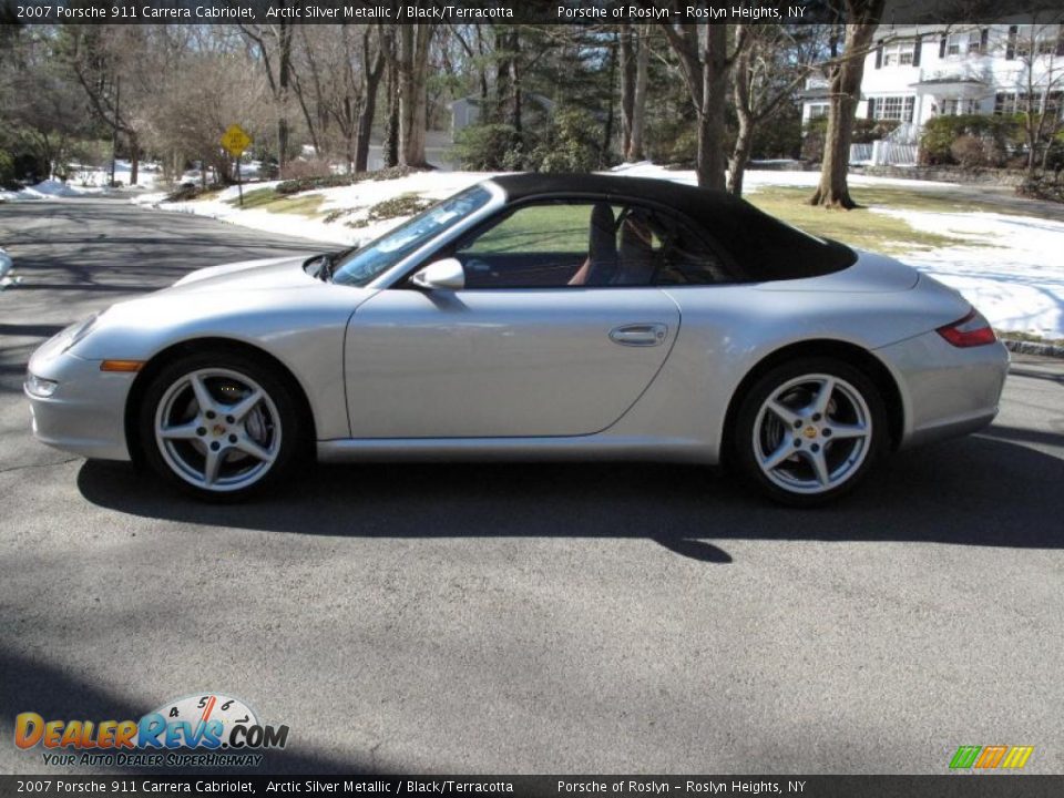 2007 Porsche 911 Carrera Cabriolet Arctic Silver Metallic / Black/Terracotta Photo #3