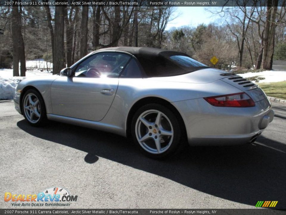 2007 Porsche 911 Carrera Cabriolet Arctic Silver Metallic / Black/Terracotta Photo #4