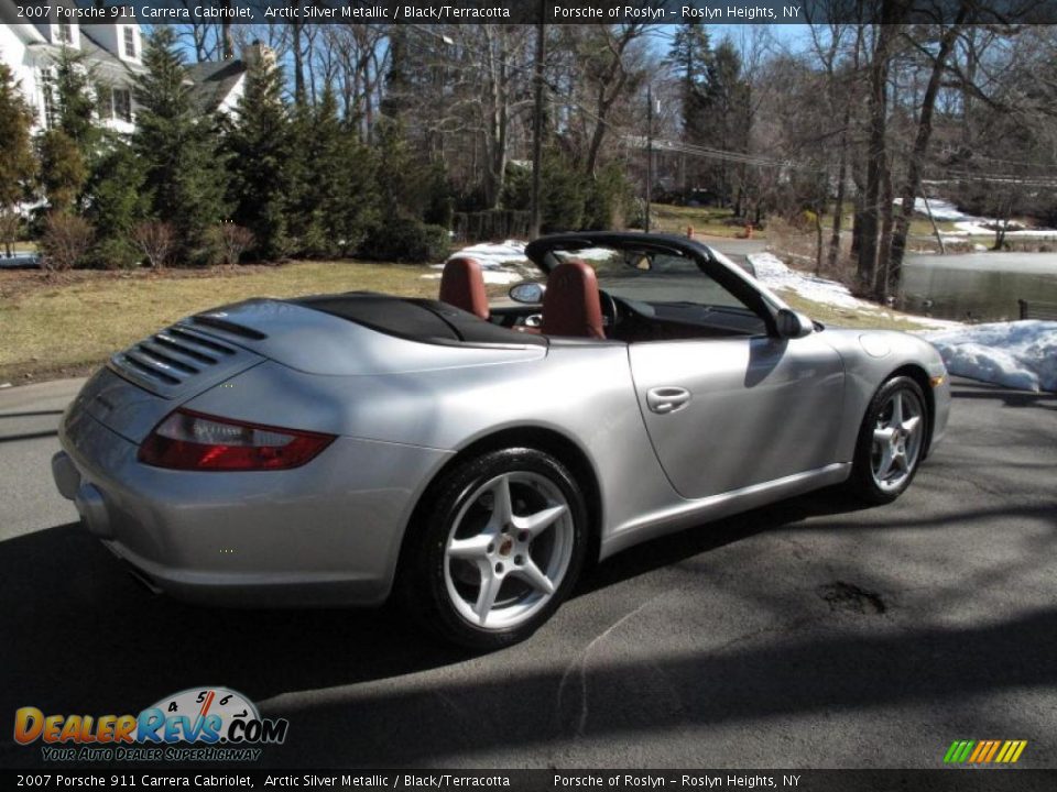 2007 Porsche 911 Carrera Cabriolet Arctic Silver Metallic / Black/Terracotta Photo #6