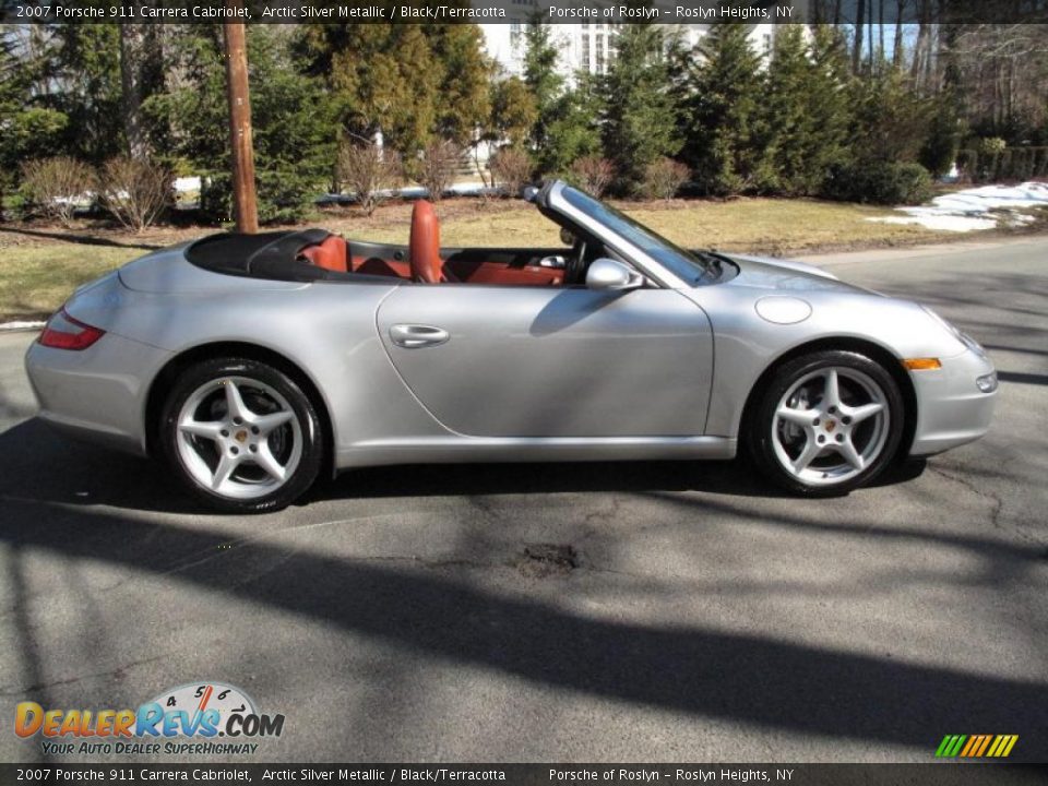 2007 Porsche 911 Carrera Cabriolet Arctic Silver Metallic / Black/Terracotta Photo #7