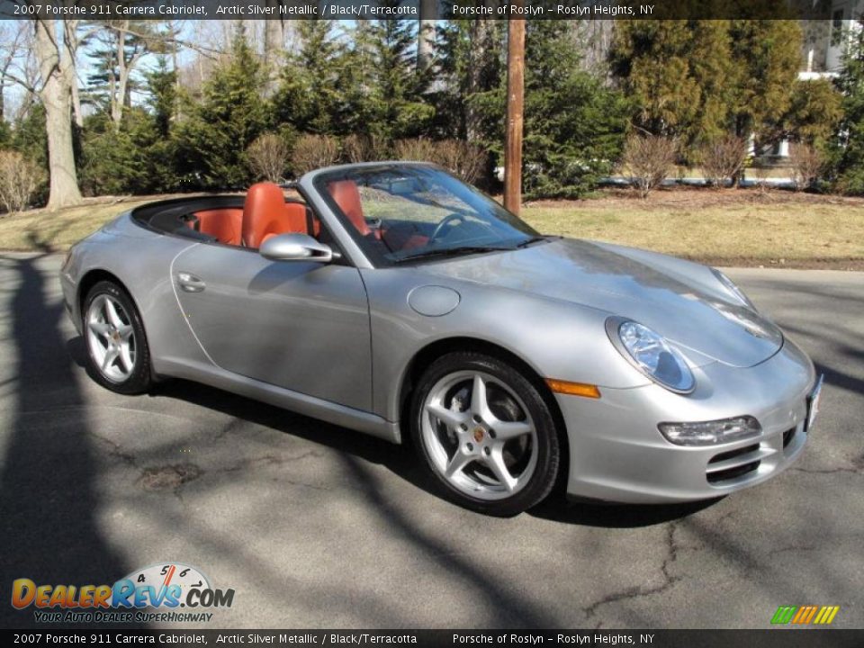 2007 Porsche 911 Carrera Cabriolet Arctic Silver Metallic / Black/Terracotta Photo #8