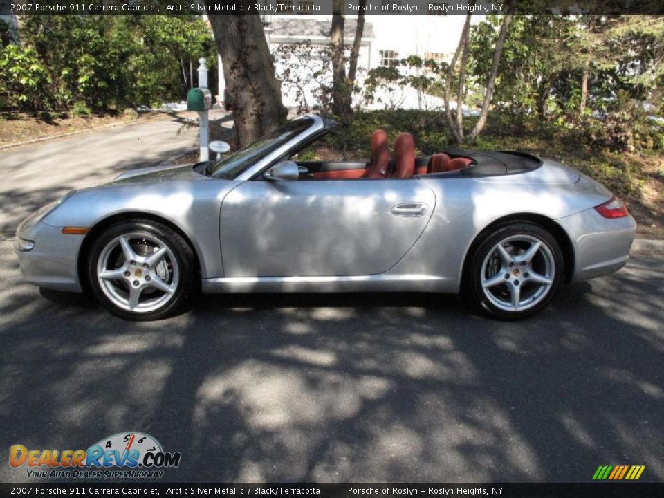 2007 Porsche 911 Carrera Cabriolet Arctic Silver Metallic / Black/Terracotta Photo #9