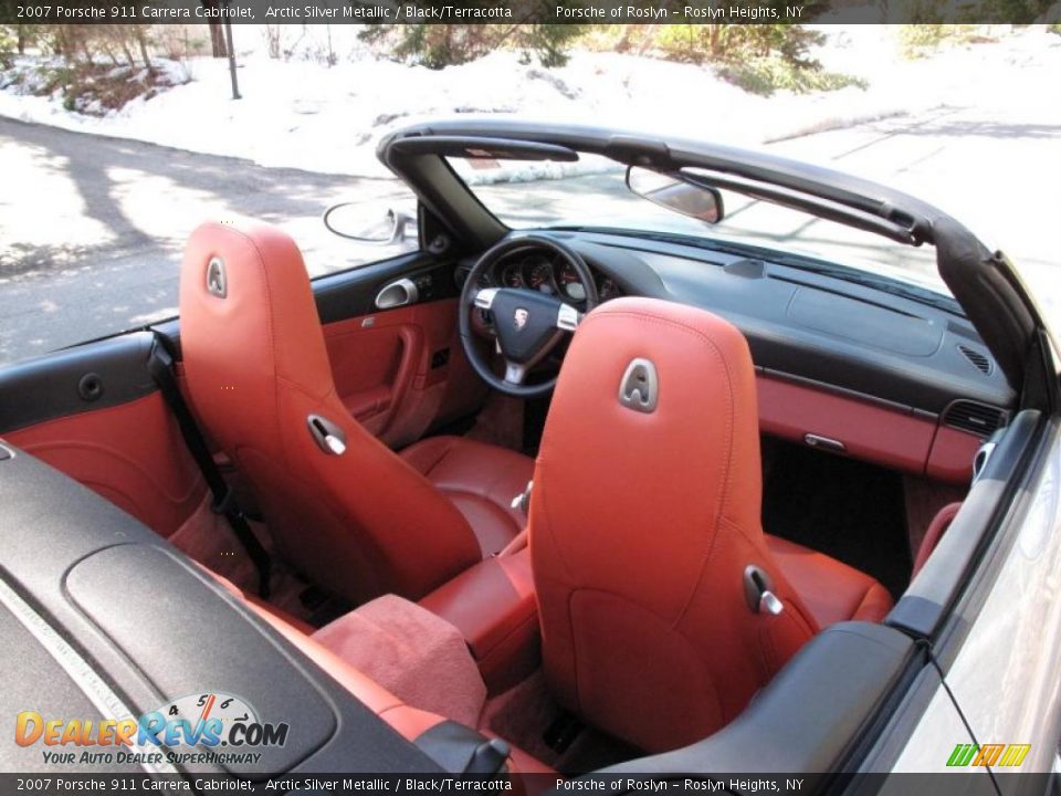 2007 Porsche 911 Carrera Cabriolet Arctic Silver Metallic / Black/Terracotta Photo #11