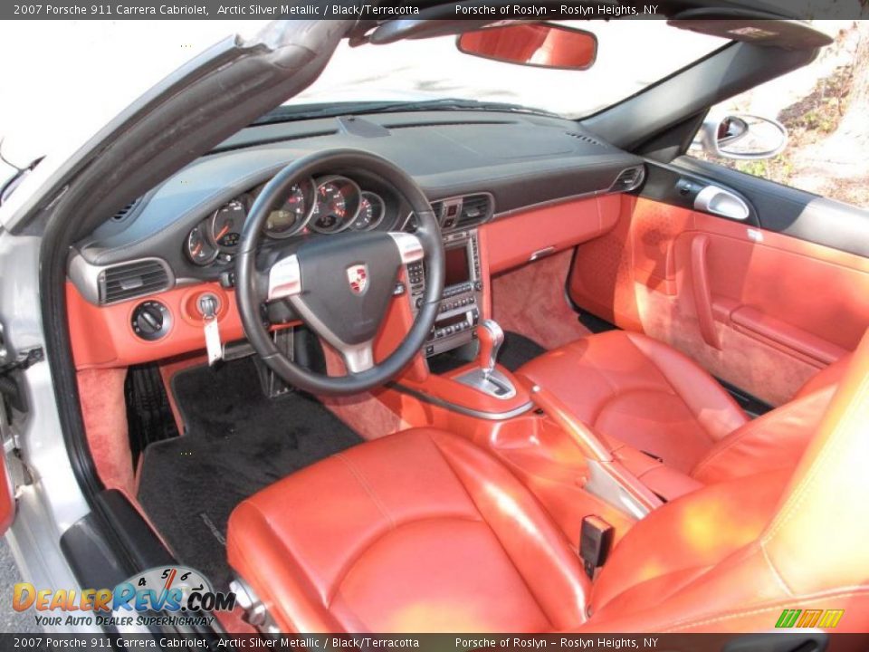 2007 Porsche 911 Carrera Cabriolet Arctic Silver Metallic / Black/Terracotta Photo #12