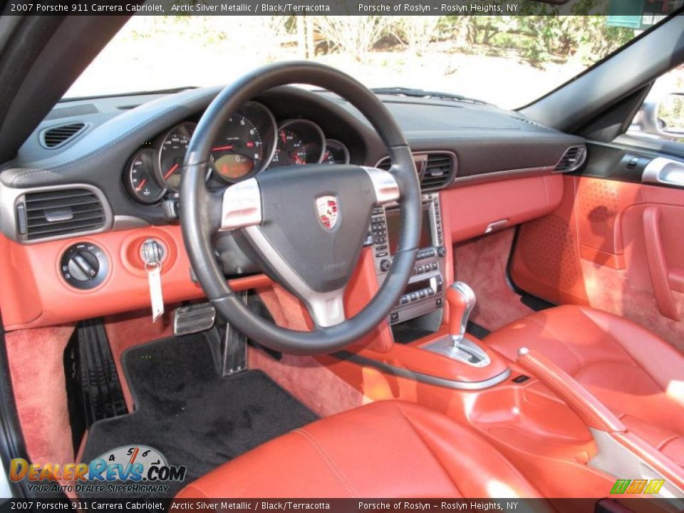 2007 Porsche 911 Carrera Cabriolet Arctic Silver Metallic / Black/Terracotta Photo #18