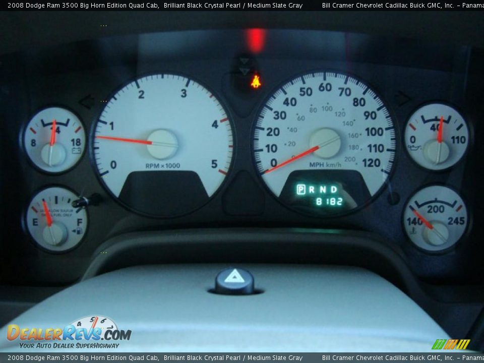 2008 Dodge Ram 3500 Big Horn Edition Quad Cab Brilliant Black Crystal Pearl / Medium Slate Gray Photo #5