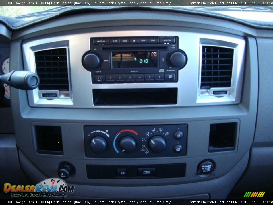 2008 Dodge Ram 3500 Big Horn Edition Quad Cab Brilliant Black Crystal Pearl / Medium Slate Gray Photo #7