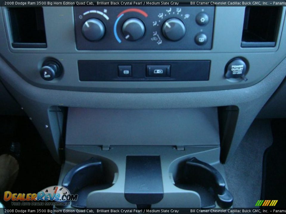 2008 Dodge Ram 3500 Big Horn Edition Quad Cab Brilliant Black Crystal Pearl / Medium Slate Gray Photo #9
