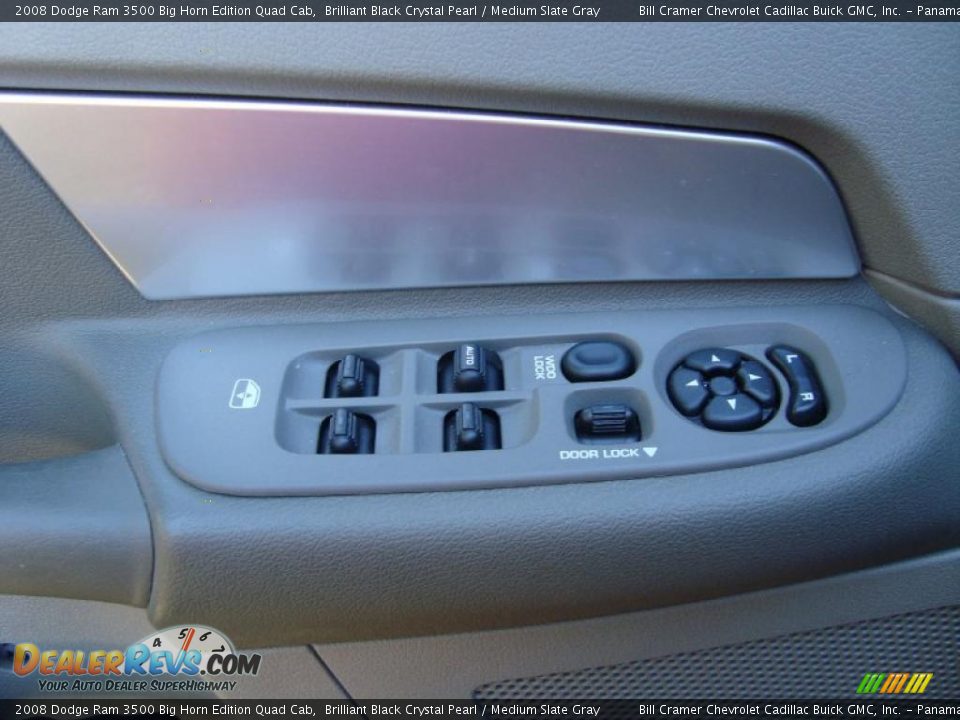 2008 Dodge Ram 3500 Big Horn Edition Quad Cab Brilliant Black Crystal Pearl / Medium Slate Gray Photo #11