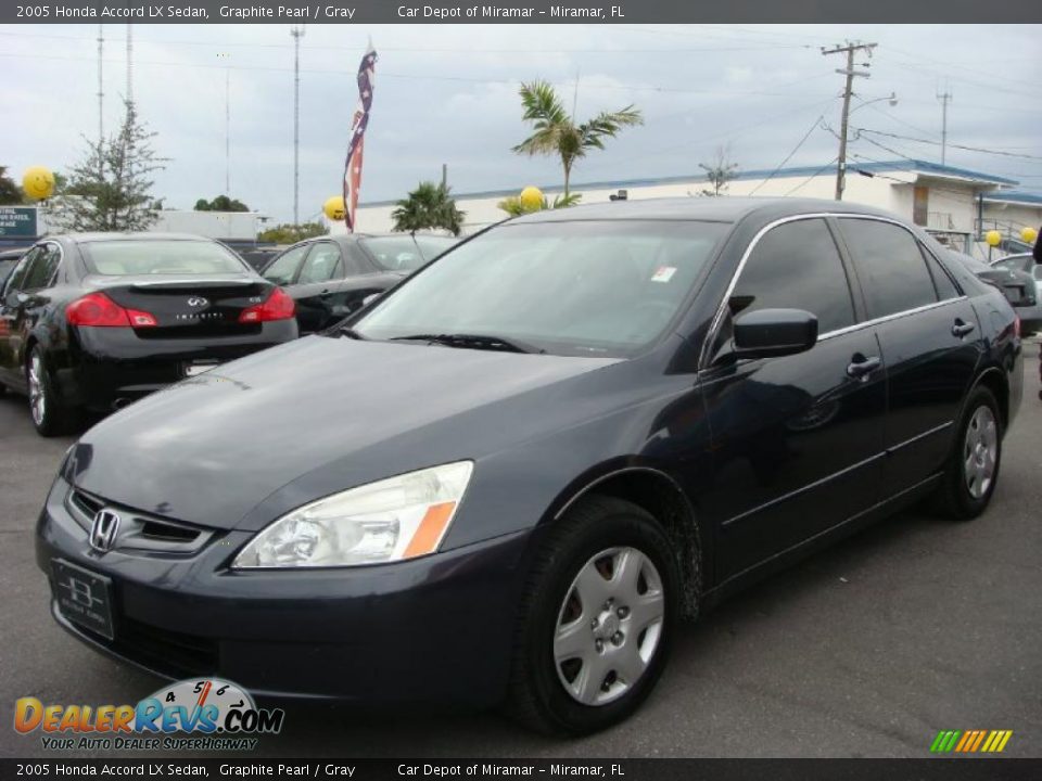 2005 Honda Accord LX Sedan Graphite Pearl / Gray Photo #7