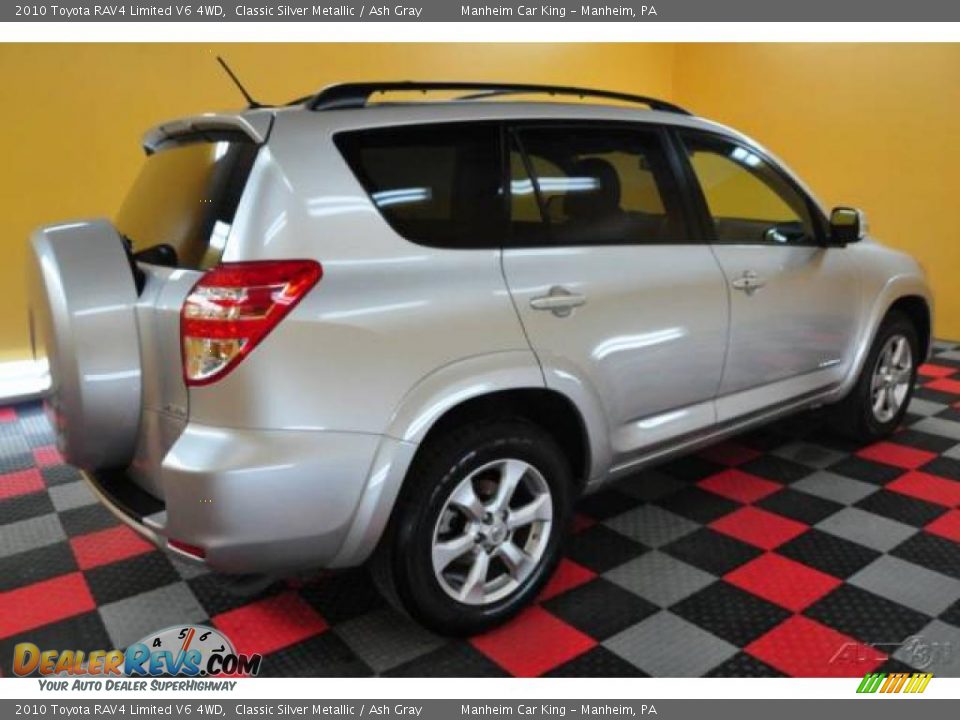2010 Toyota RAV4 Limited V6 4WD Classic Silver Metallic / Ash Gray Photo #6