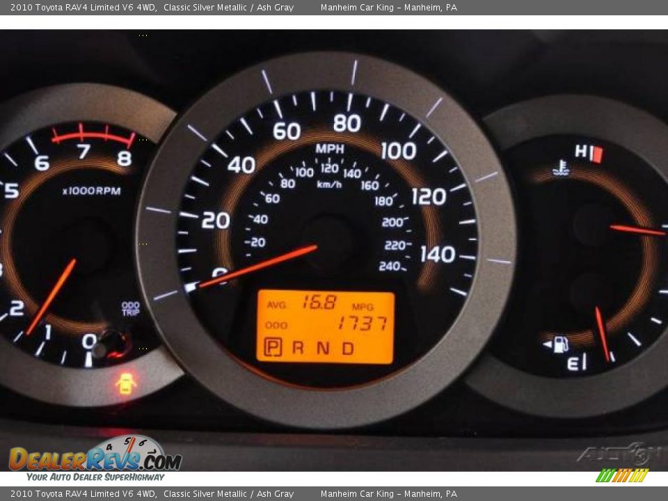 2010 Toyota RAV4 Limited V6 4WD Classic Silver Metallic / Ash Gray Photo #10