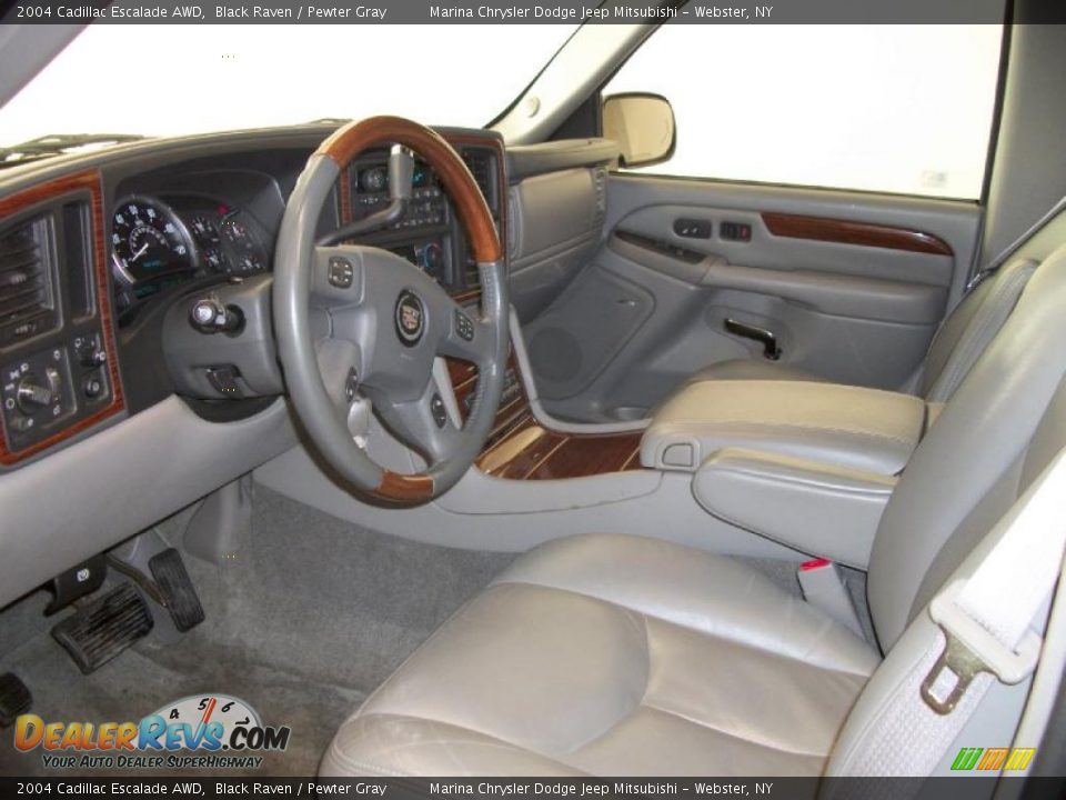 2004 Cadillac Escalade AWD Black Raven / Pewter Gray Photo #7
