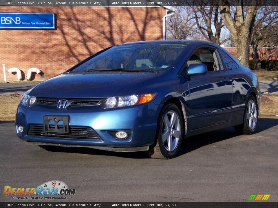 2006 Honda Civic EX Coupe Atomic Blue Metallic / Gray Photo #1