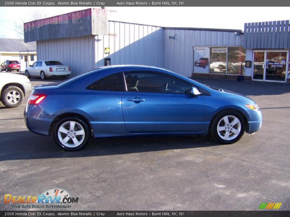 2006 Honda Civic EX Coupe Atomic Blue Metallic / Gray Photo #4