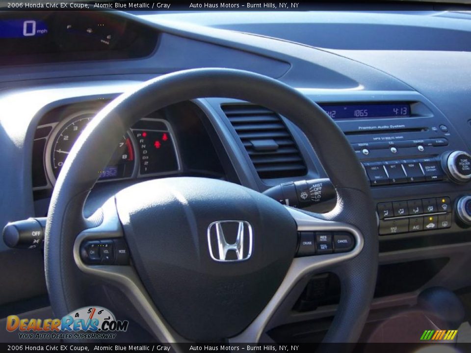 2006 Honda Civic EX Coupe Atomic Blue Metallic / Gray Photo #10