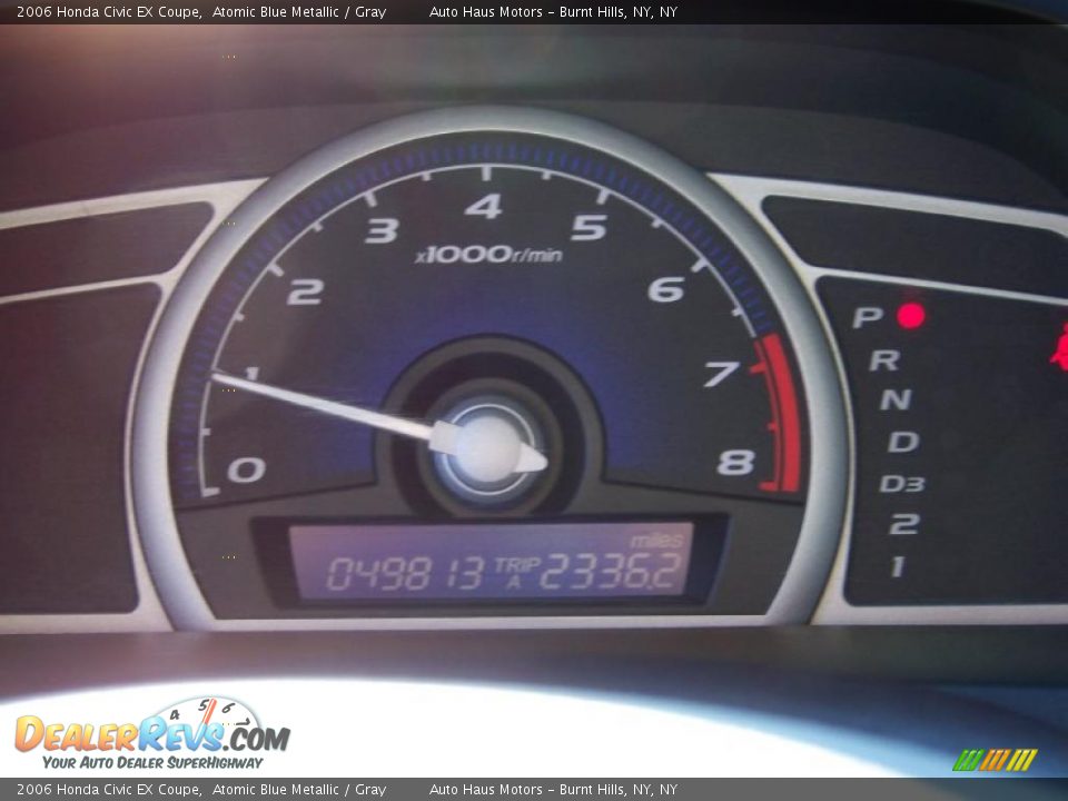 2006 Honda Civic EX Coupe Atomic Blue Metallic / Gray Photo #13