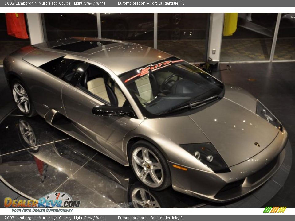 2003 Lamborghini Murcielago Coupe Light Grey / White Photo #1