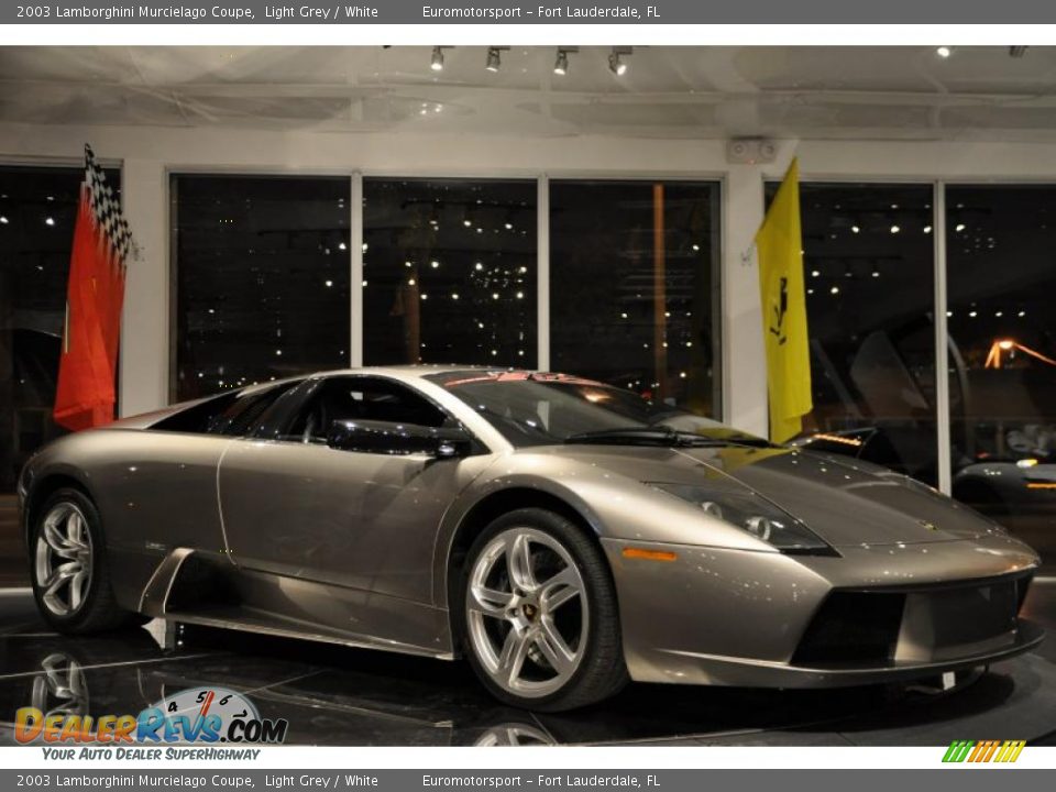 2003 Lamborghini Murcielago Coupe Light Grey / White Photo #11