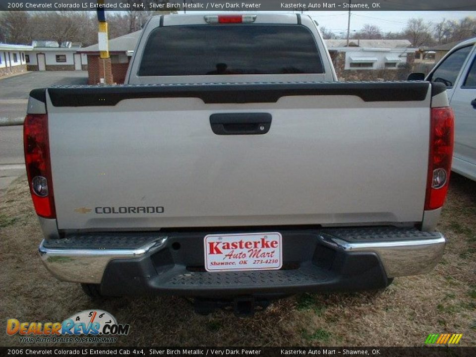 2006 Chevrolet Colorado LS Extended Cab 4x4 Silver Birch Metallic / Very Dark Pewter Photo #6