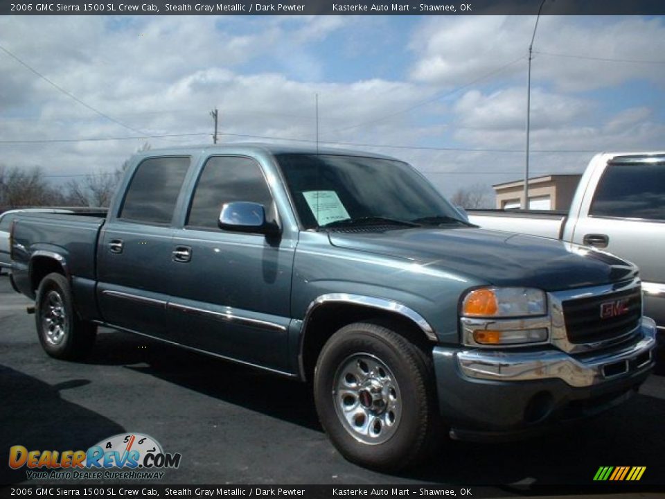 2006 GMC Sierra 1500 SL Crew Cab Stealth Gray Metallic / Dark Pewter Photo #3