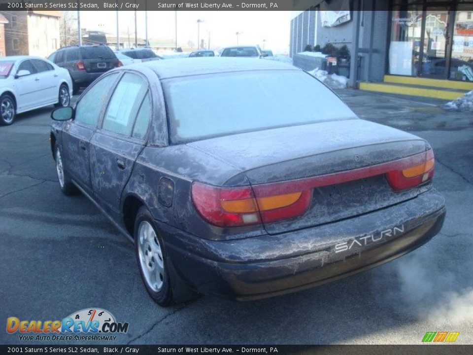 2001 Saturn S Series SL2 Sedan Black / Gray Photo #2