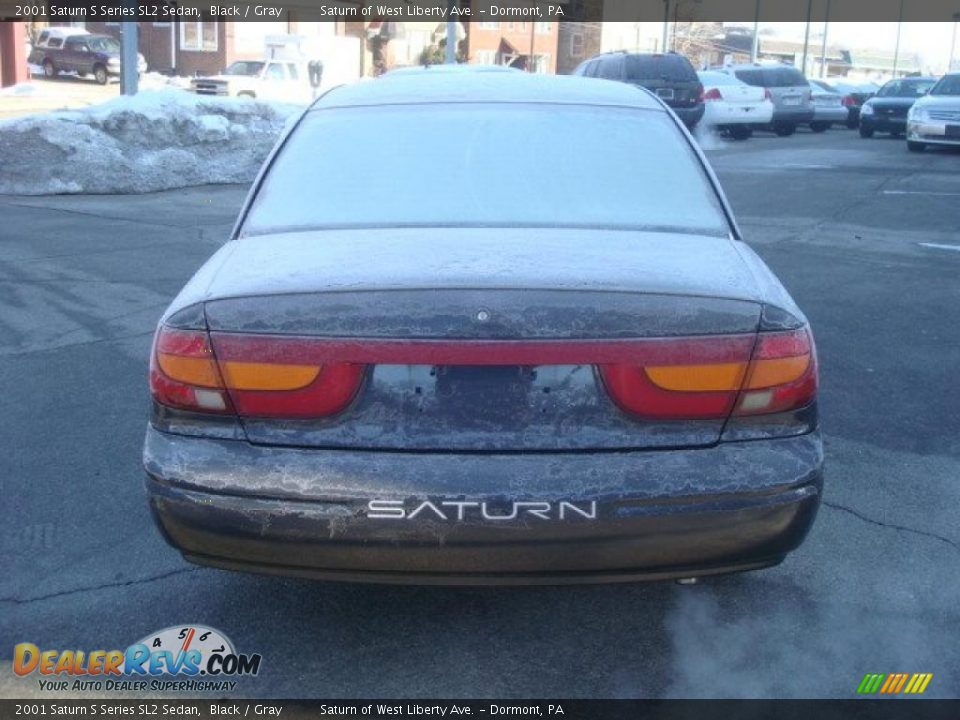 2001 Saturn S Series SL2 Sedan Black / Gray Photo #3