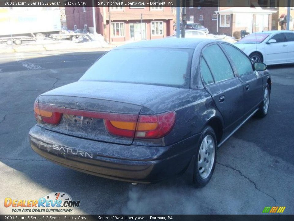 2001 Saturn S Series SL2 Sedan Black / Gray Photo #4