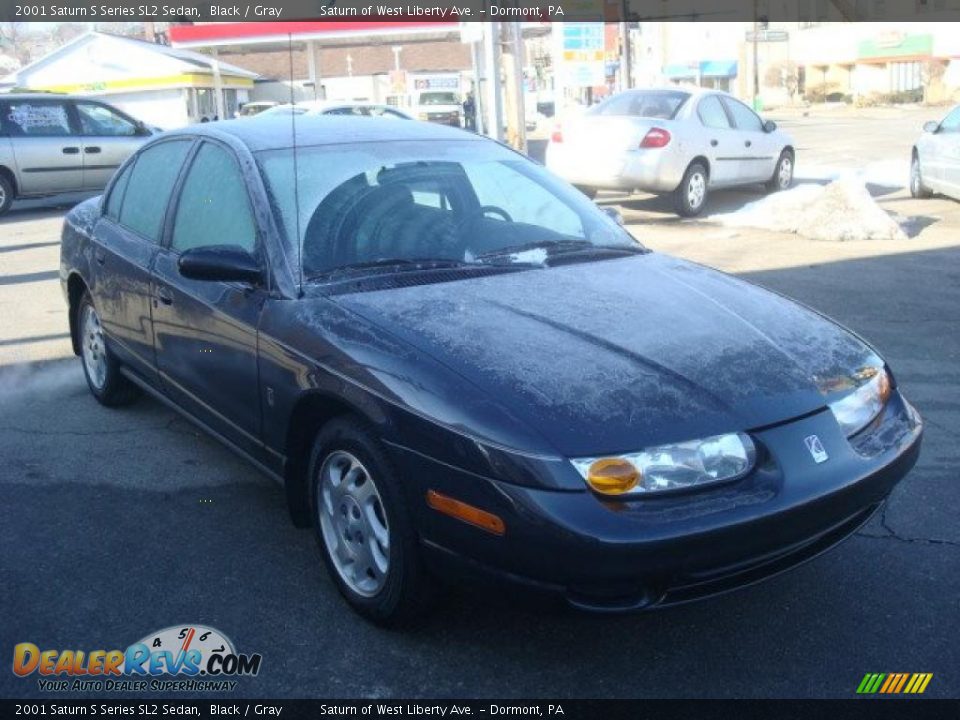 2001 Saturn S Series SL2 Sedan Black / Gray Photo #5