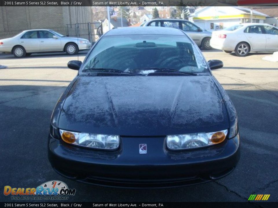 2001 Saturn S Series SL2 Sedan Black / Gray Photo #6