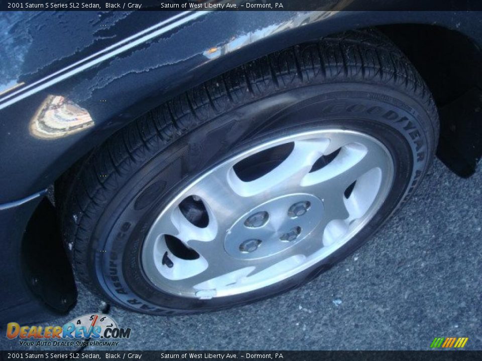 2001 Saturn S Series SL2 Sedan Black / Gray Photo #7