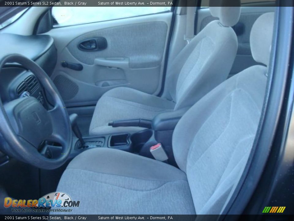 2001 Saturn S Series SL2 Sedan Black / Gray Photo #8