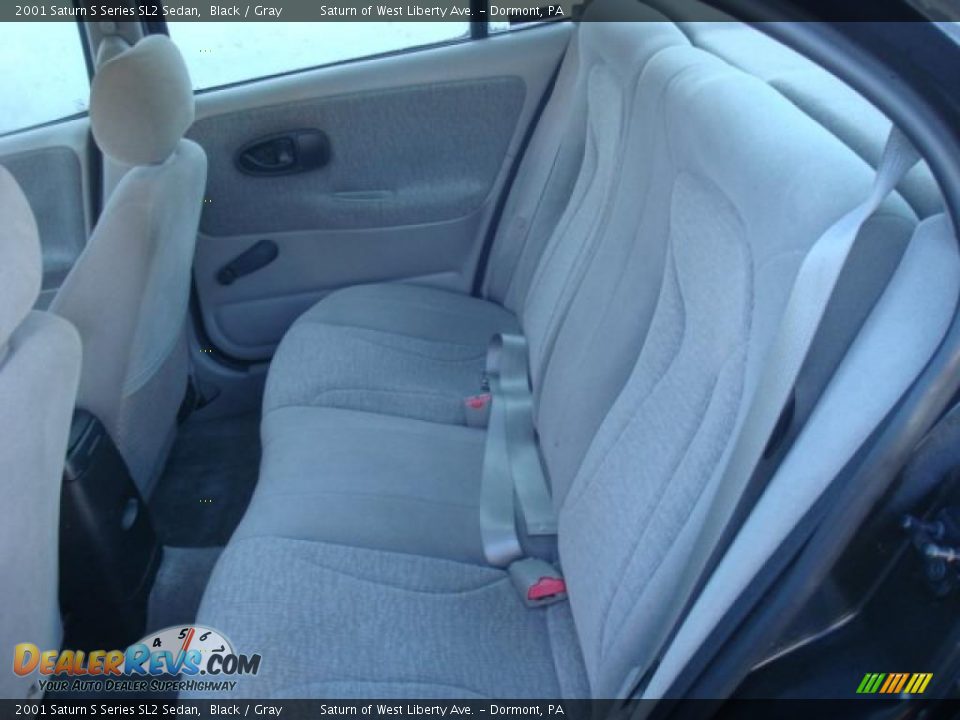 2001 Saturn S Series SL2 Sedan Black / Gray Photo #9