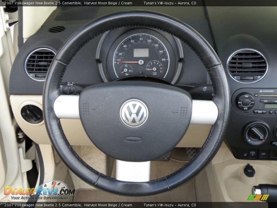 2007 Volkswagen New Beetle 2.5 Convertible Harvest Moon Beige / Cream Photo #12
