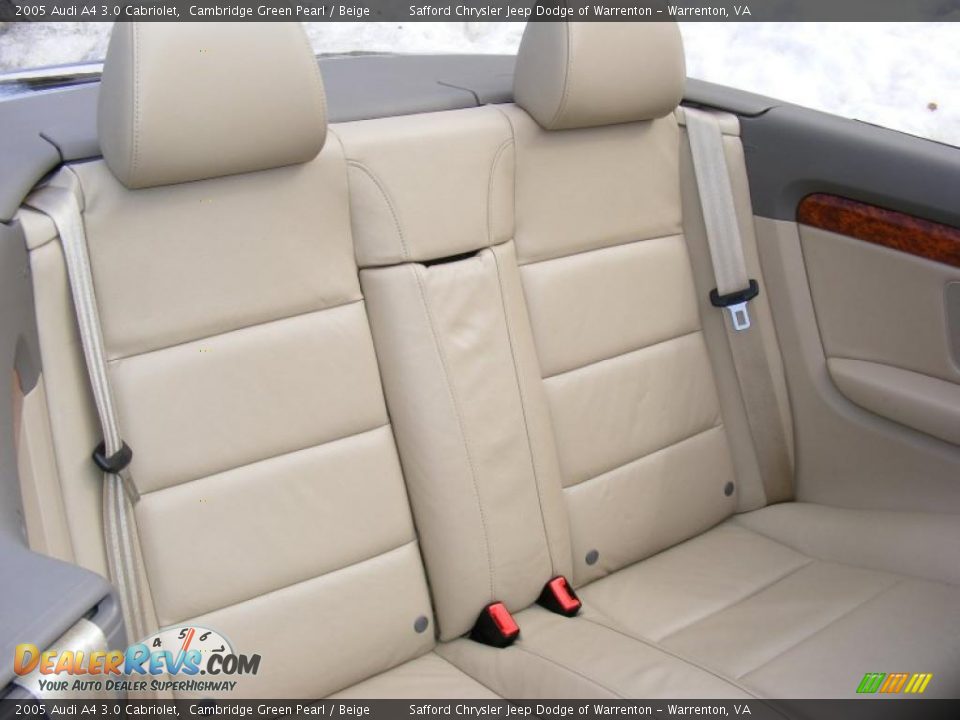 2005 Audi A4 3.0 Cabriolet Cambridge Green Pearl / Beige Photo #20