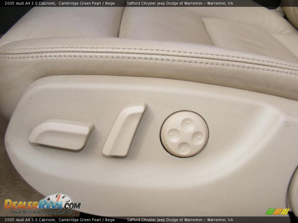 2005 Audi A4 3.0 Cabriolet Cambridge Green Pearl / Beige Photo #28